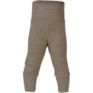 Engel Natur Babybyxa med midjeribb - Ull/Silke - Valnöt