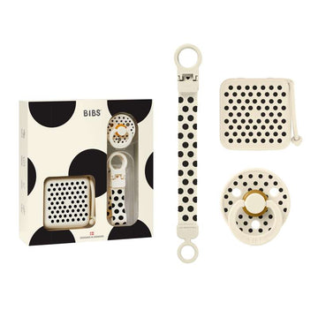 BIBS Babypresentset - Soothe & Go - strl. 2 - Polka Studio - Ivory/Black 