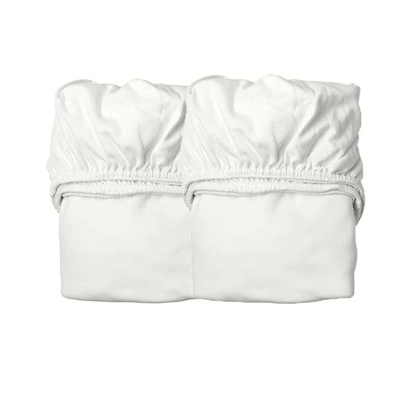 Leander Lakan 60x115 cm till babysäng - Organic - 2 st - Snow