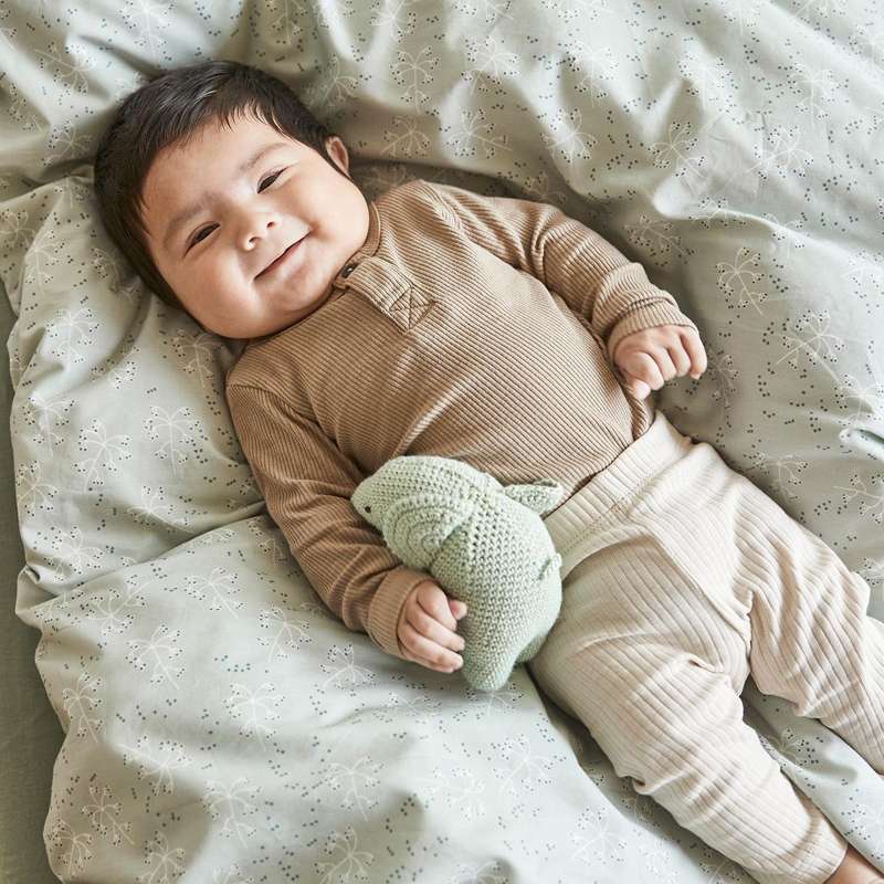 Leander Sängkläder - Baby - äng - Ekologisk - Salvia Grön 