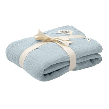 BIBS Sleep - Mussel Babyfilt - 120x120 cm. - Baby Blue