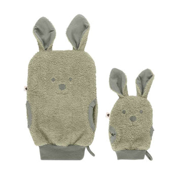 BIBS Bath Kangaroo Tvättlappar - 2-pack - Salvia