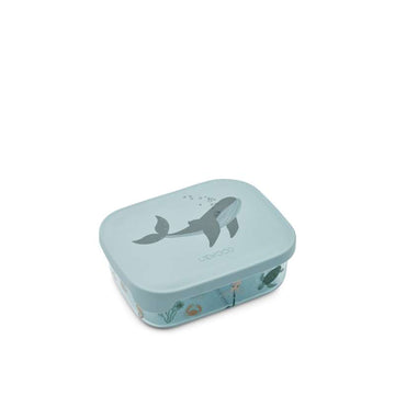 Liewood Arthur Ruminddelt Matlåda - Stål/Silikon - Havsvarelse/Sand 