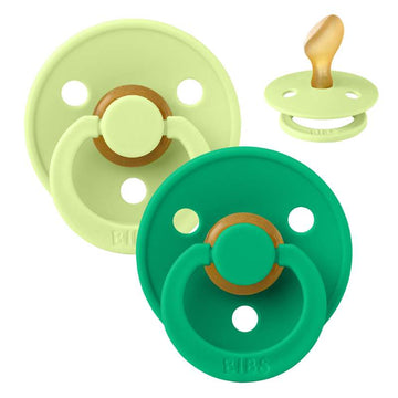 BIBS Anatomisk Colour Sut - 2-pack - strl. 2 - naturgummi - Matcha/Cactus 