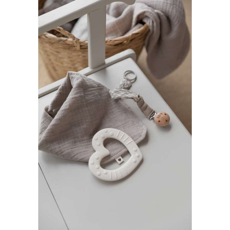 BIBS Tillbehör - Paci Braid Nappband - Sand/Ivory