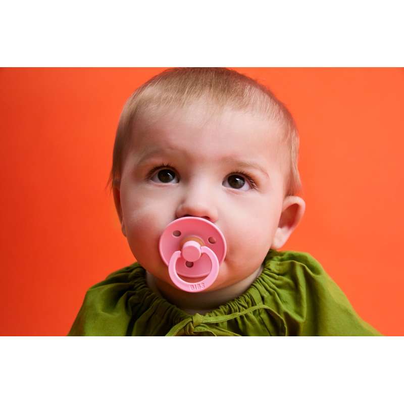 BIBS Rund Colour Sut - 2-Pak - Str. 2 - Naturgummi - Petal/Baby Pink
