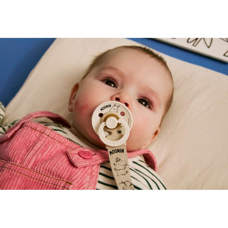 BIBS Rund Colour Sut - 2-Pak - Str. 2 - Naturgummi - Moomin - Snorkmaiden - Ivory/Vanilla