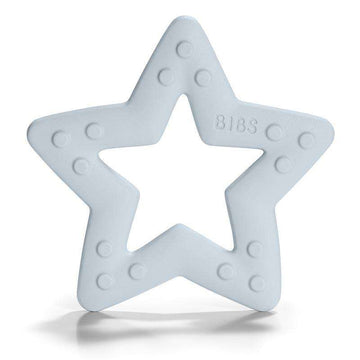 BIBS Play - Baby Bitie bitring - Stjärna - Baby Blue