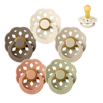 BIBS Rund Boheme Napp - Sampack - 5 st. - strl. 2 - Mjuk Höst 