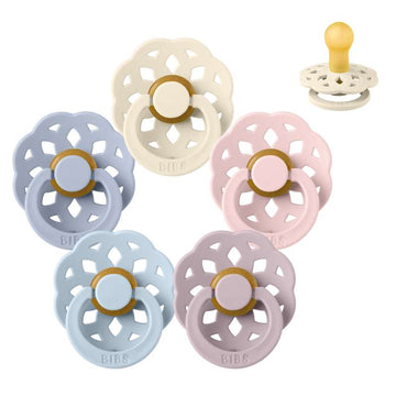 BIBS Rund Boheme Napp - Sampak - 5 st. - strl. 1 - Babyshower-kollektionen 