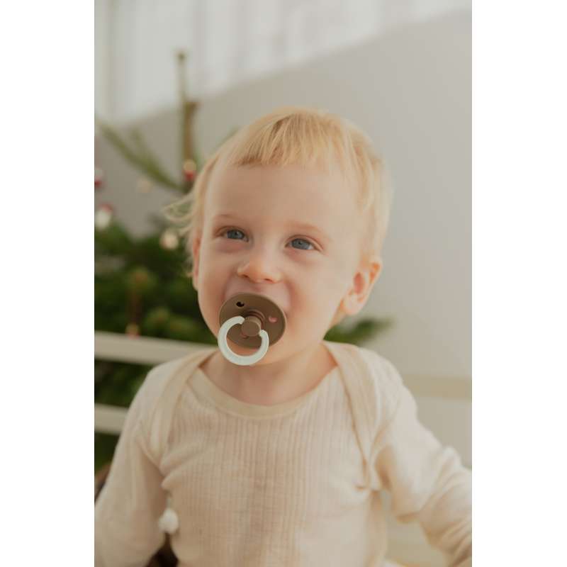 Bibs Rund Colour Napp - Sampak - 8 st. - strl. 2 - Sov gott lilla vän - GLOW 