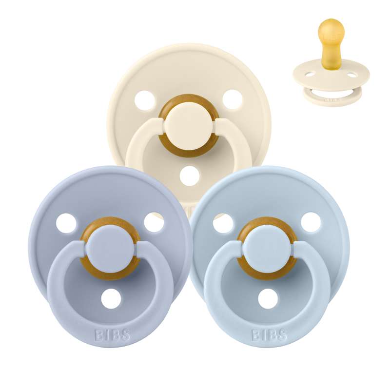 Bibs Rund Colour Napp - Sampak - 3 st. - strl. 2 - Mjuk och Klar 
