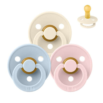 Bibs Rund Colour Napp - Sampak - 3 st. - strl. 2 - The Babyshower-kollektionen 