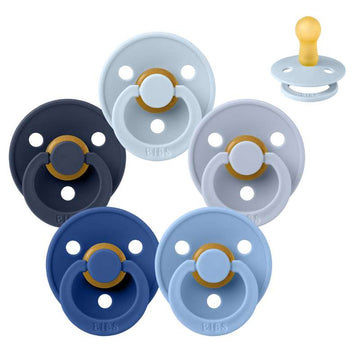 Bibs Rund Colour Napp - Sampak - 5 st. - strl. 2 - Blåögd Baby 