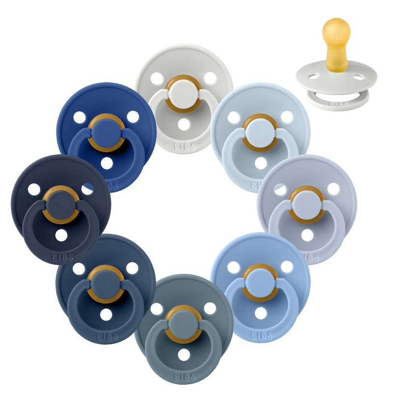 Bibs Rund Colour Napp - Sampack - 8 st. - strl. 2 - Blåögd Baby 