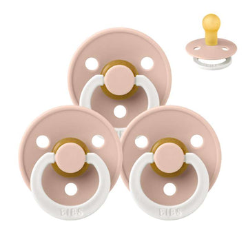 Bibs Rund Colour Napp - Sampak - 3 st. - strl. 1 - GLOW - Blush 