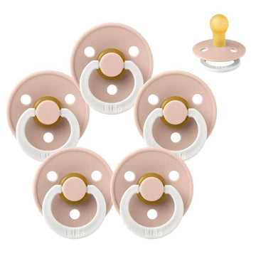 Bibs Rund Colour Napp - Sampak - 5 st. - strl. 1 - GLOW - Blush 