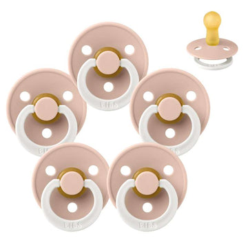 Bibs Rund Colour Napp - Sampak - 5 st. - strl. 2 - GLOW - Blush 