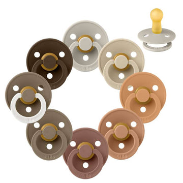 Bibs Rund Colour Napp - Sampak - 8 st. - strl. 2 - Down to Earth 
