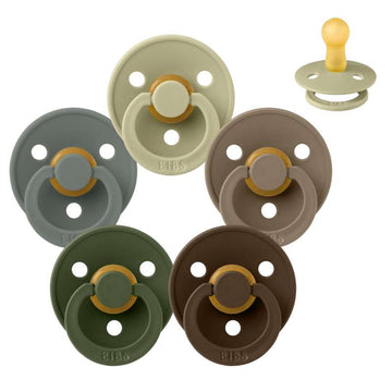 Bibs Rund Colour Napp - Sampak - 5 st. - strl. 2 - Skogsgolv 