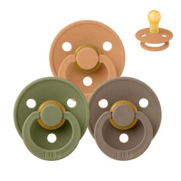 Bibs Rund Colour Napp - Sampak - 3 st. - strl. 1 - Grön och Terrakotta 