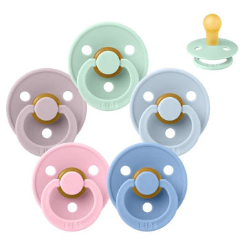 Bibs Rund Colour Napp - Sampak - 5 st. - strl. 1 - Pastellparadis 