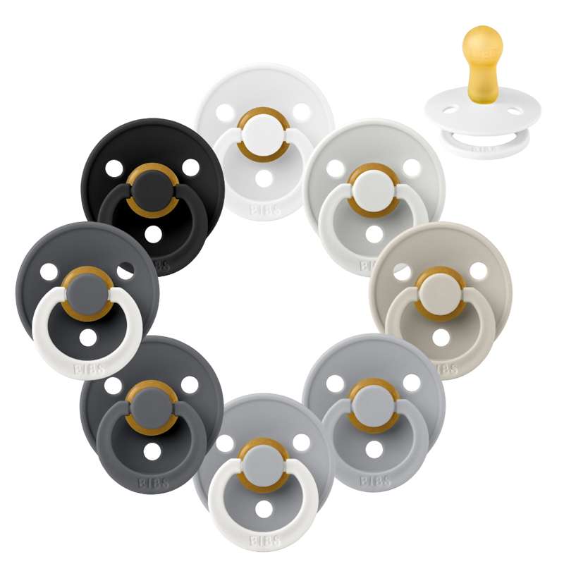 Bibs Rund Colour Napp - Sampack - 8 st. - strl. 2 - Regnig dag 