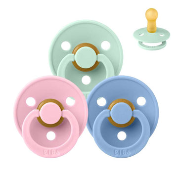 Bibs Rund Colour Napp - Sampak - 3 st. - strl. 2 - Pastellparadis 