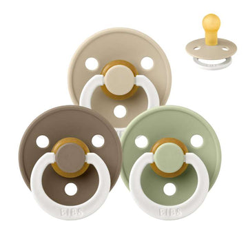 Bibs Rund Colour Napp - Sampak - 3 st. - strl. 1 - Sov gott lilla vän - GLOW 