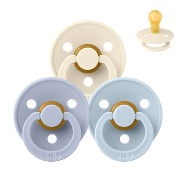 Bibs Rund Colour Napp - Sampak - 3 st. - strl. 1 - Mjuk och klar 