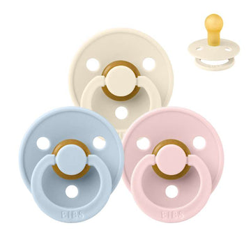 Bibs Rund Colour Napp - Sampak - 3 st. - strl. 1 - Babyshower-kollektionen 