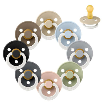 Bibs Rund Colour Napp - Sampak - 8 st. - strl. 1 - Sleep Tight Little One - GLOW 