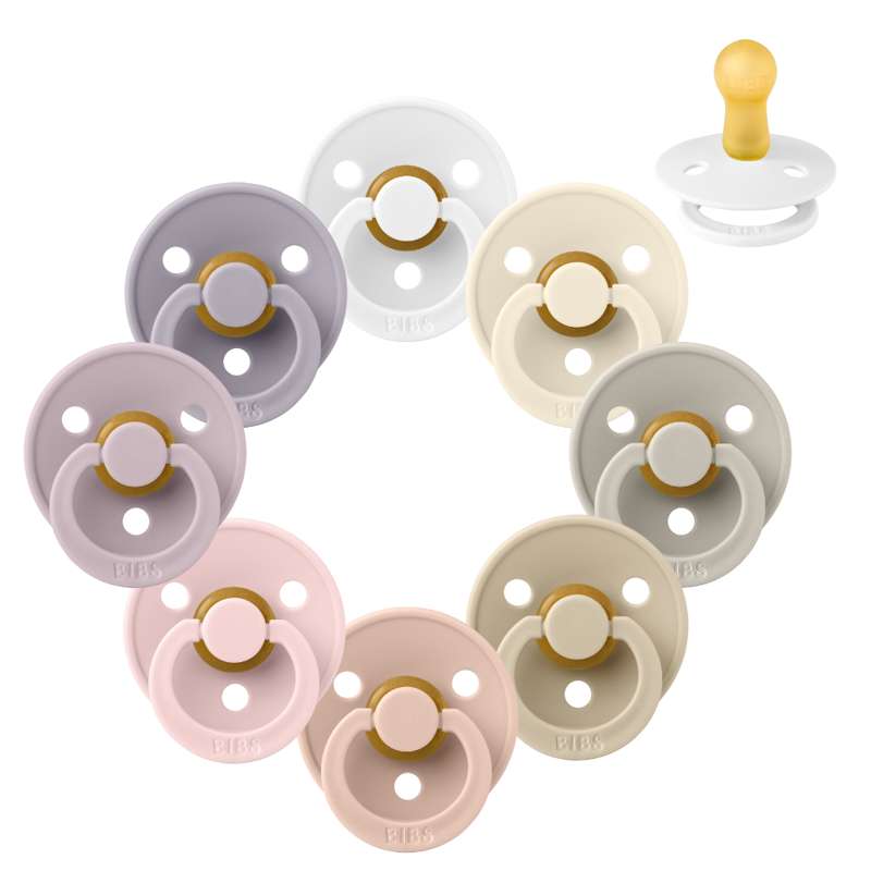 Bibs Rund Colour Napp - Sampak - 8 st. - strl. 2 - Mjuk och Skonsam 