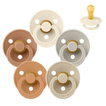 Bibs Rund Colour Napp - Sampak - 5 st. - strl. 2 - Mjuk och jordig 