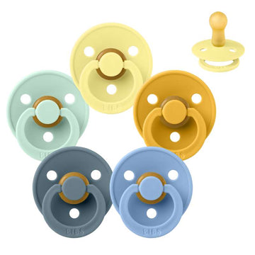 Bibs Rund Colour Napp - Sampack - 5 st. - strl. 2 - Sommar vid stranden 