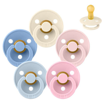 Bibs Rund Colour Napp - Sampak - 5 st. - strl. 2 - The Babyshower Collection 