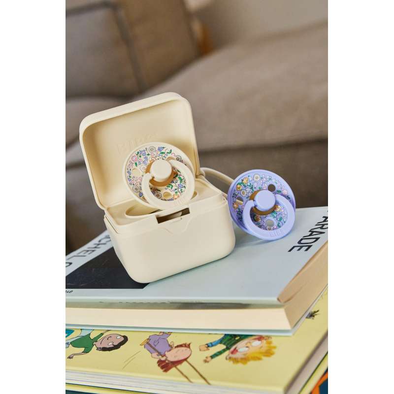 BIBS Rund Colour Sut - 2-Pack - strl. 1 - naturgummi - Liberty - Chloe Meadow/Ivory Mix 
