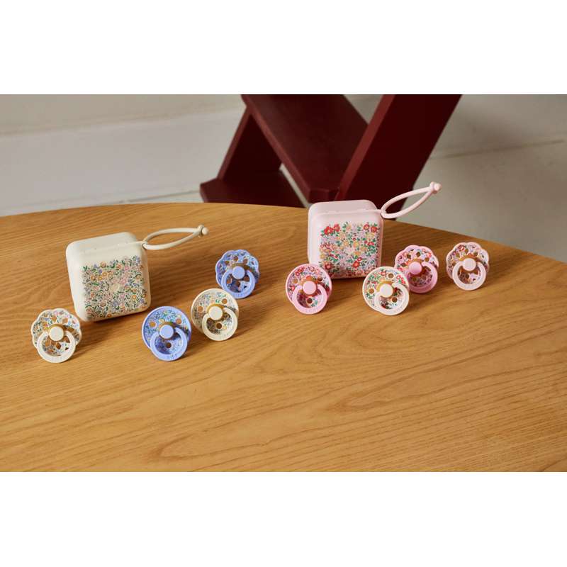 BIBS Rund Colour Sut - 2-Pack - strl. 1 - naturgummi - Liberty - Oscar Meadow/Petal Mix 
