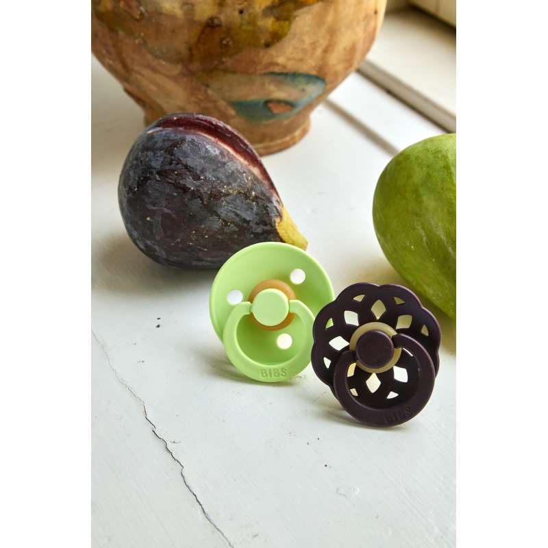 BIBS Rund bohemisk napp - strl. 2 - naturgummi - Plommon 