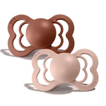 BIBS Supreme Sut - 2-Pack - strl. 1 - Silikon - Woodchuck/Blush 