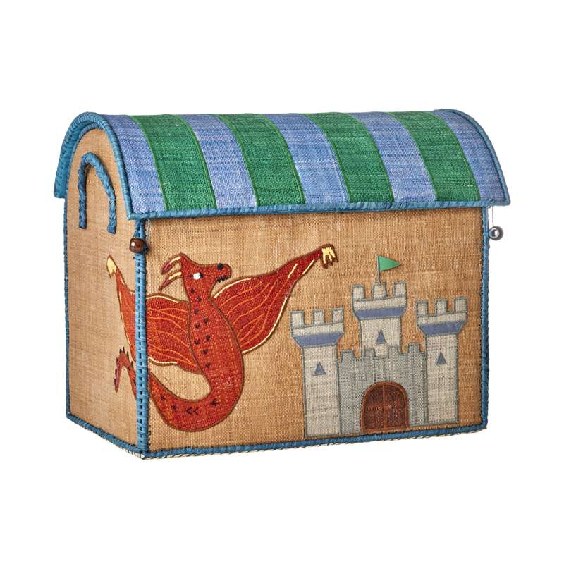 RICE Raffia Förvaringshus - Dragon - Mellan 