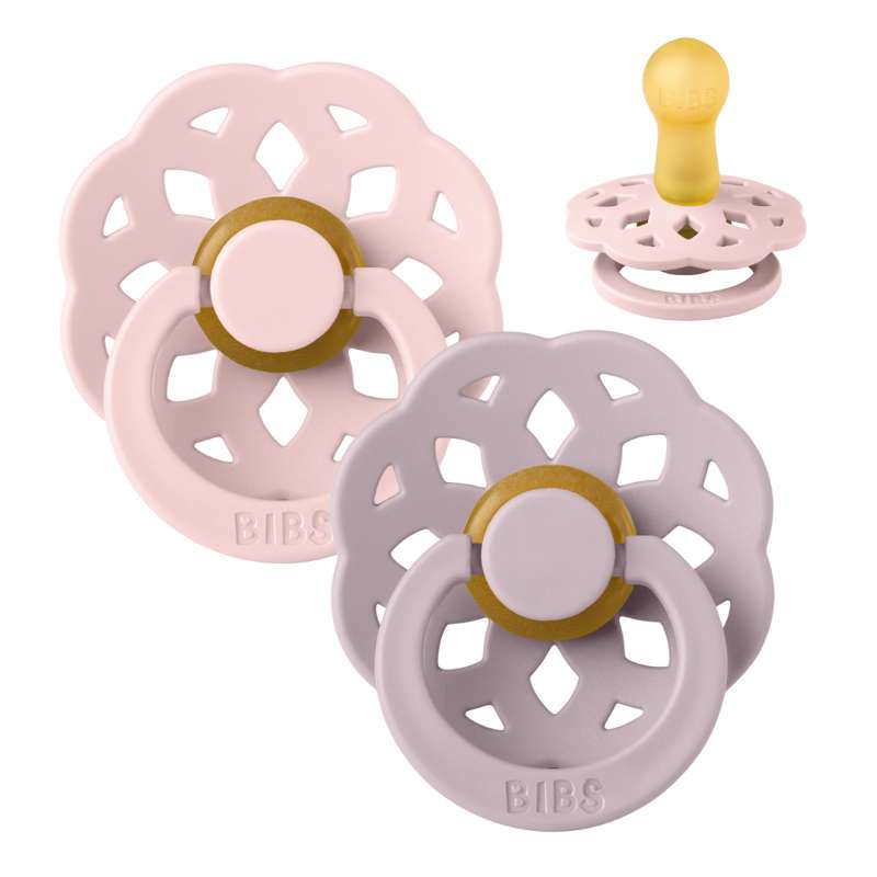 Bibs Boheme Napp - 2-Pack - strl. 2 - naturgummi - Blossom/Dämpad Lila 