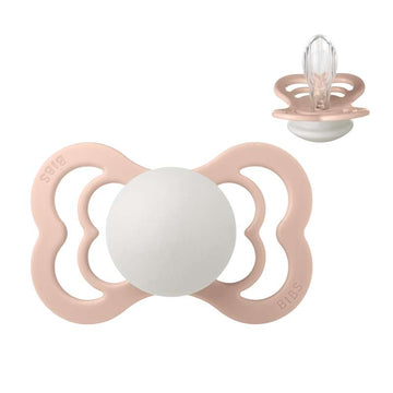 BIBS Symmetrisk Supreme Napp - Strl. 2 - Silikon - GLOW - Blush