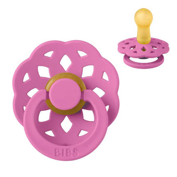 BIBS Rund bohemisk napp - strl. 2 - naturgummi - Bubblegum 