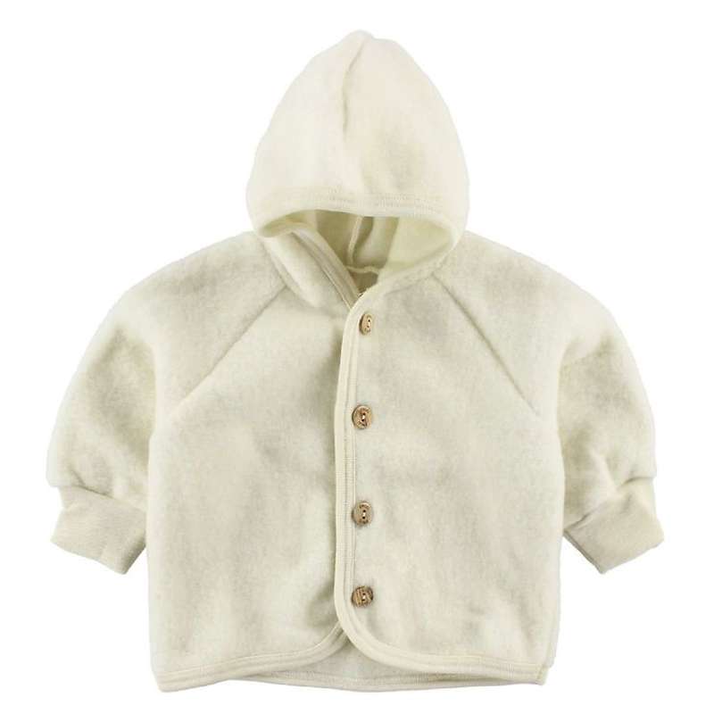 Engel Natur Cardigan/Jacka med huva - Naturell