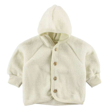Engel Natur Cardigan/Jacka med huva - Naturell