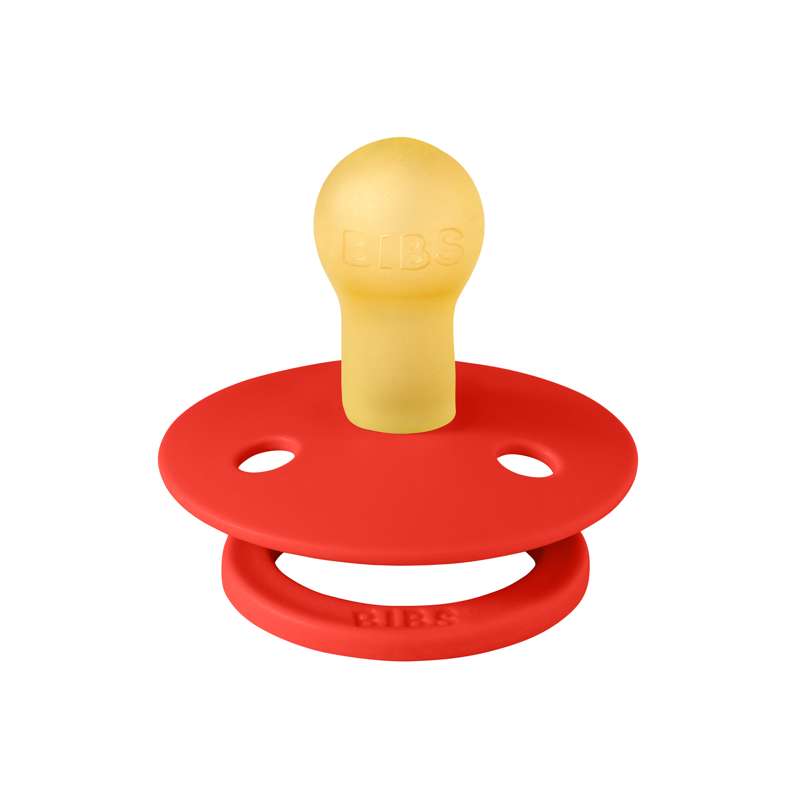 Bibs Rund Colour Napp - strl. 1 - naturgummi - Karamelläpple 