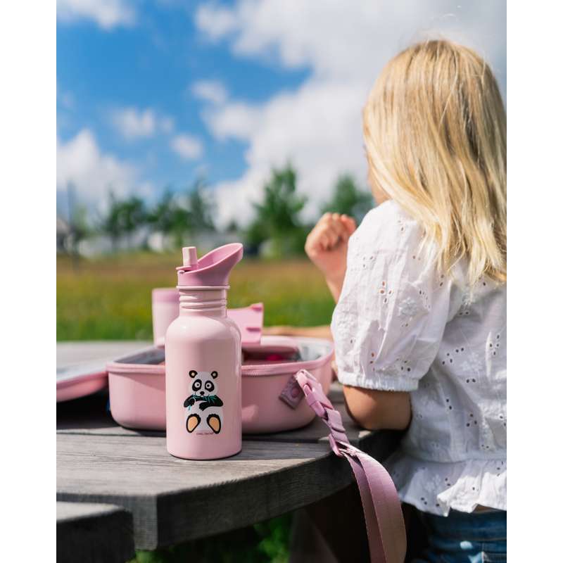 Carl Oscar Steelish Flask - Kids - 0.5L - Panda - Rosa