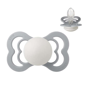 BIBS Symmetrisk Supreme Napp - Strl. 2 - Silikon - GLOW - Cloud