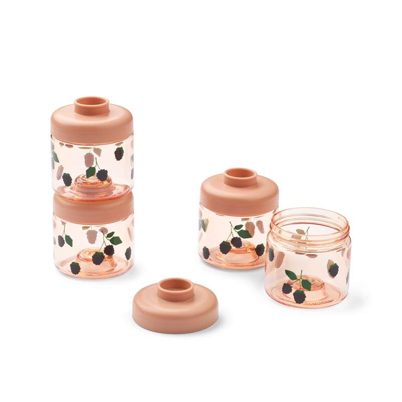 Liewood Dominique Bokse til Babymad - 4-Pak - Berry/Pale Tuscany